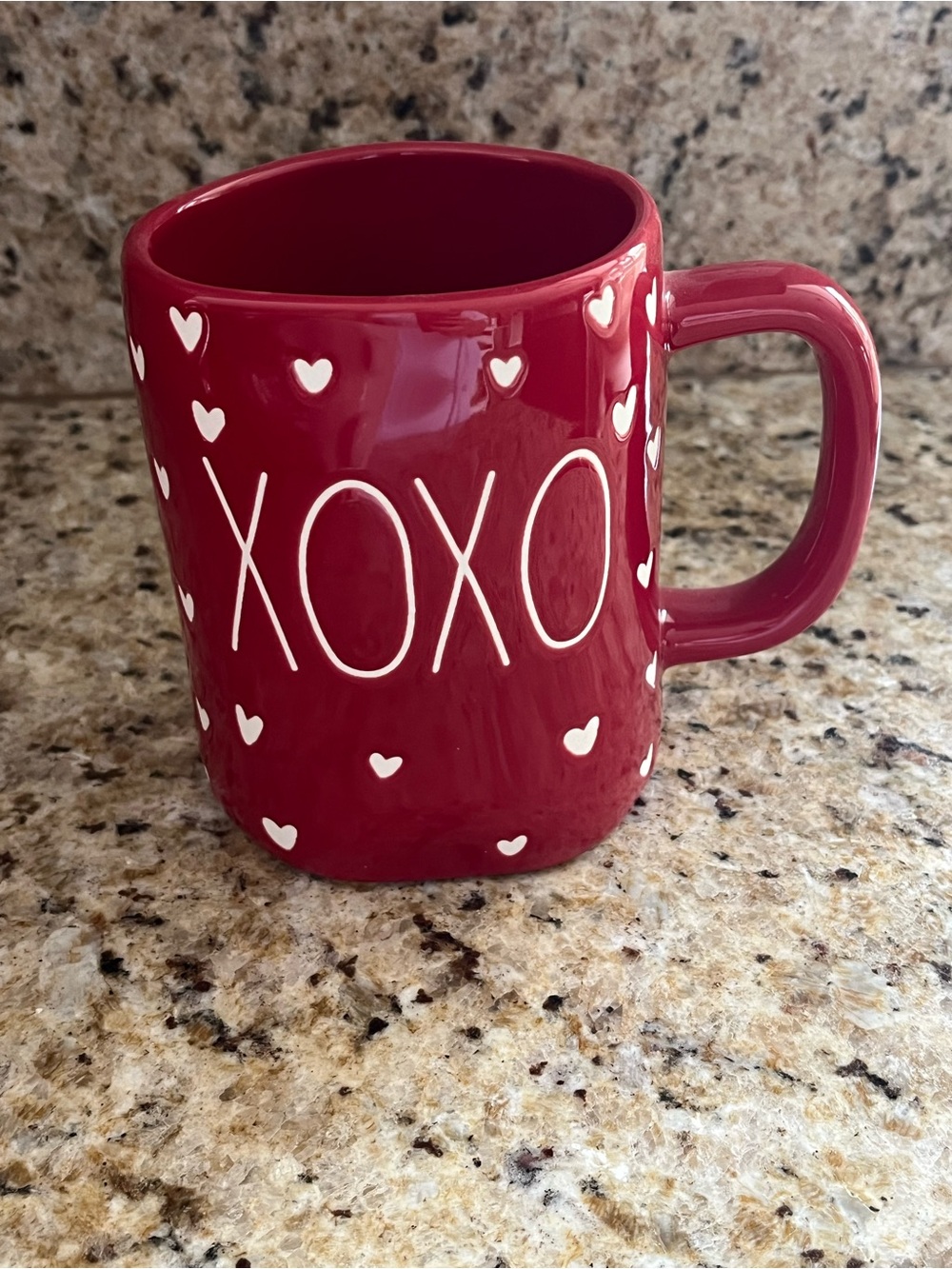 Rae Dunn Red XOXO Heart Ceramic Mug Valentines
